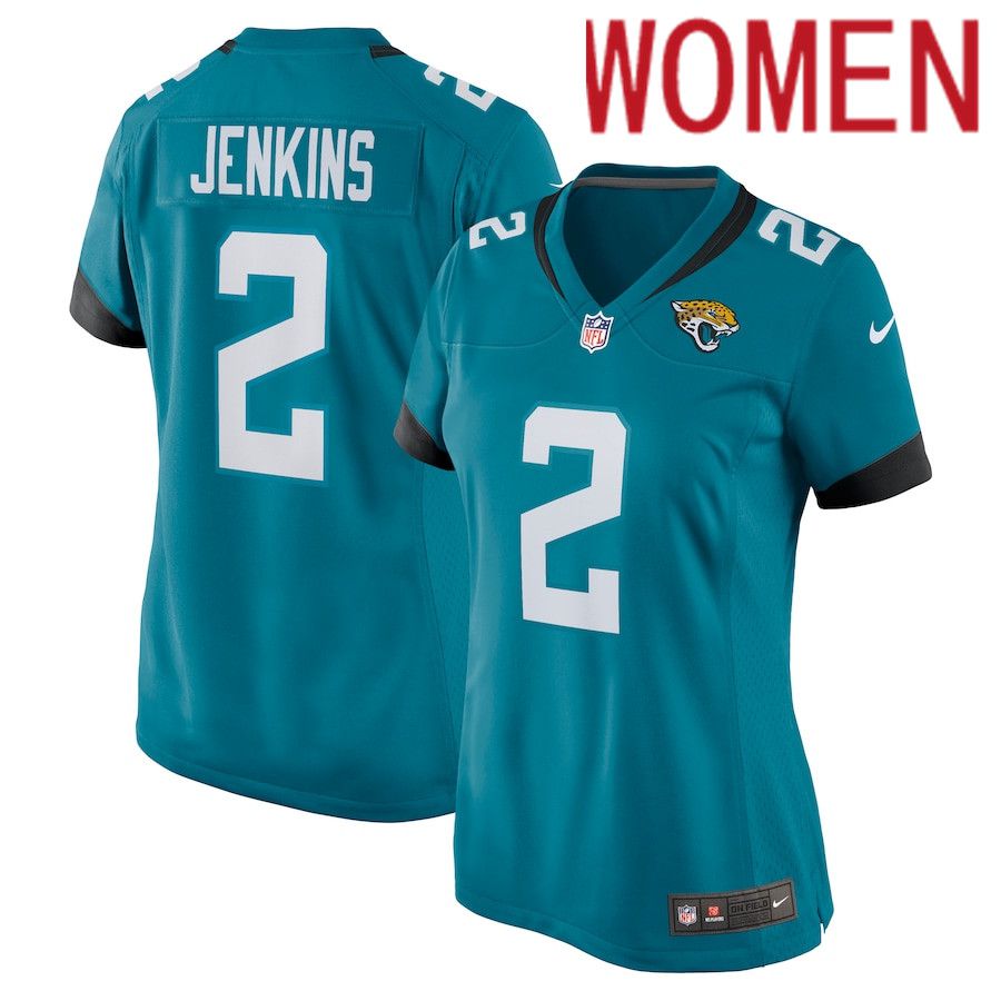 Women Jacksonville Jaguars 2 Rayshawn Jenkins Nike Green Game Player NFL Jersey